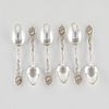 Set of 6 Sterling Silver Shiebler Fiorito Spoons