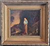 Claude Buck, Mother & Child, Oil on Board signed