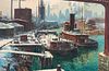 JACK L. GRAY (1927-1981) VIEW OF NEW YORK ON CANVAS