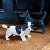 Two Painted Iron Dog Form Door Stops