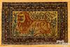 Kirman pictorial mat with lion