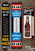 Three advertising thermometers