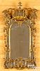 George III Chinese Chippendale giltwood mirror