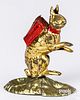 Scarce tin rabbit with pack basket candy container