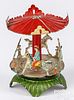 Meier tin lithograph carousel penny toy