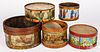 Five tin lithograph child's drums