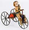 Stevens & Brown clockwork girl on a velocipede
