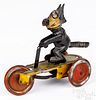 Nifty tin lithograph Felix the cat on a scooter