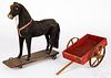 Platform horse pull toy