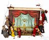 Group of composition puppets and toys
