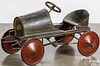 Dodge tin and wood pedal car, early 20th c.