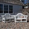 Two English White Painted Wood Garden Benches