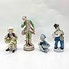 4pc Porcelain Figurines, Musicians, Nobleman and Toddler