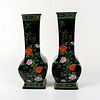 Pair of Shelley Cloisello Porcelain Chinoiserie Vases