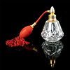 Vintage Cut Glass Perfume Bottle with Atomizer Bulb