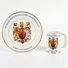 2pc Vintage Wood and; Sons Royal Marriage Mug and Plate
