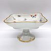 Limoges Pedestal Candy Dish with Butterfly Motif