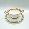 Wedgwood Double Handled Soup Bowl with Saucer Whitehall