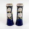 Pair of Royal Doulton Stoneware Floral Vase