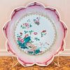 Chinese Famille Rose Porcelain Lotus Plate