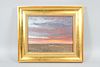 Framed Oil Painting Sunset Landscape, Judith Mackey