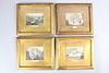 Lot of 4 Engravings of Ancient Historical Sites, The Grand Tour