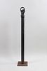 19th C Cast Iron Clinched Fist Hitching Post