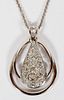 0.50CT DIAMOND AND 14KT WHITE GOLD NECKLACE