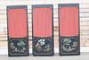 Set of 3 Huge Chinoiserie Painted Folding Screens, Room Dividers