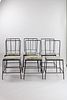 Set of 6 Wrought Iron Art Deco Patio Chairs