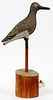 ANTIQUE AMERICAN TIN SHORE BIRD ON WOOD STAND