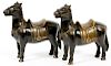 CHINESE CAST BRONZE HORSES CIRCA 1900 TWO