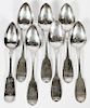 ANTIQUE AMERICAN STERLING SILVER 'COIN' SPOONS