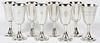 ASSEMBLED SET OF AMERICAN STERLING GOBLETS 8 PIECES