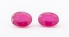 3.55 Cttw. Pair of Loose Oval-Cut Ruby Stones