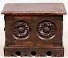 CONTINENTAL HAND CARVED WOOD CHEST POSS. 18TH C.