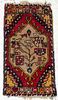 Caucasian Hand-Knotted Small Wool Rug