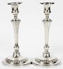 AMERICAN STERLING SILVER CANDLESTICKS PAIR