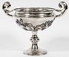 CHINESE SILVER PEDESTAL BASE COMPOTE