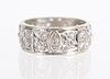 A Diamond and White Gold Eternity Band