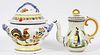 QUIMPER FRENCH POTTERY COVERED TUREEN & TEAPOT 2