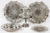 SILVER PLATE SERVING TRAYS PLUS 2 OTHERS
