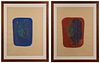 Marco Del Re (Italian, 1950-2019) Temperas on Canvas Paper