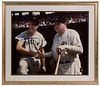 Boston Red Sox Ted Williams Signed Photograph with Babe Ruth