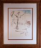 Salvador Dali Limited Edition Lithograph after Dali Spinning Man