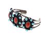 C. 1960's Navajo Vintage Pawn Turquoise Coral Cuff