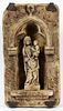 HAND CARVED STONE GROTTO W/ VIRGIN AND CHRIST