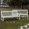 Pair of English White Painted Garden Benches