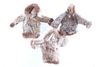 Eskimo Inuit Doll Leather Fur Coats, Wilma Andrew