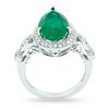 3.94ct Emerald and 0.53ctw Diamond 18KT White Gold